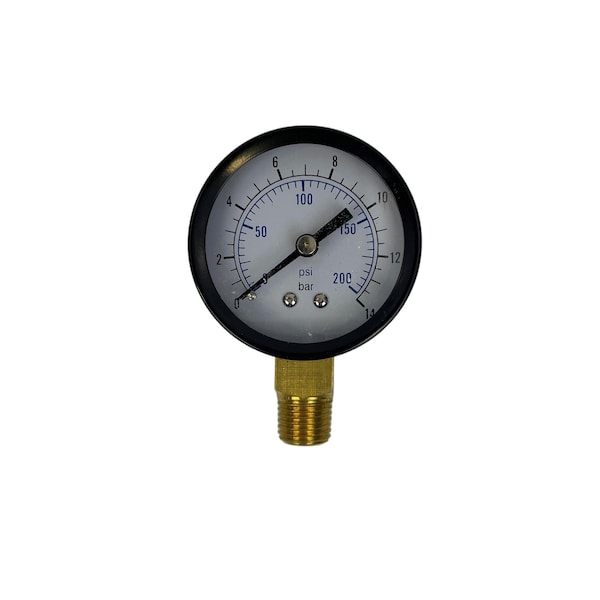 Bedford Precision Parts Bedford Precision Gauge 1/4in NPT Bottom Mount, 0-200 PSI, 2in - Replacement for Graco 100-960 28-719 - main